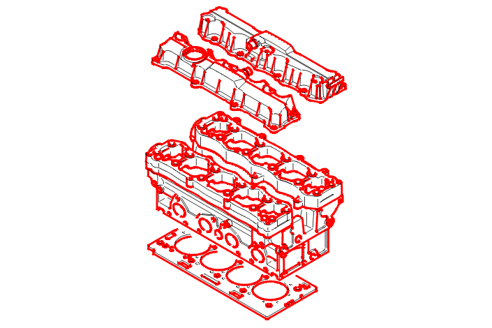 این عکس درب سوپاپ خروجی پژو 206 tu5 و معماری قطعات همراه آن است